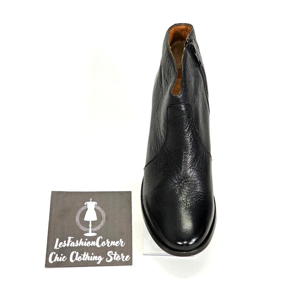 Frye Women’s Black Leather Nora Zip Short Ankle Block Heel Boot Size 9B 1778 - Picture 16 of 16